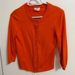 Kate Spade orange bow cardigan size small